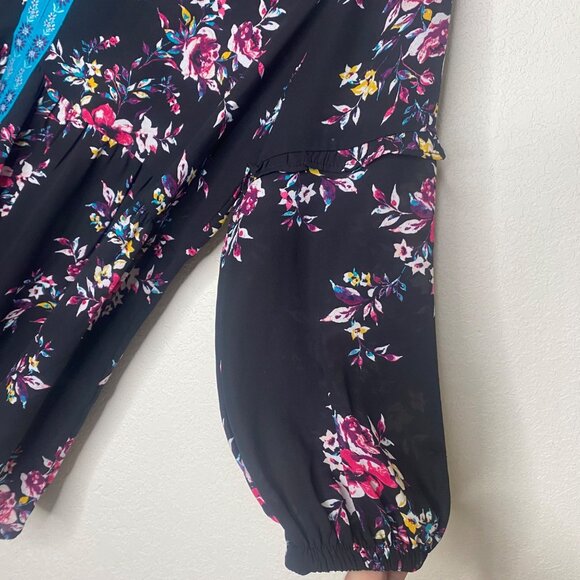 The Pioneer Woman‎ Boho Blouse  XL Floral Long Sleeves Peasant Flowy Lightweight - Picture 5 of 11